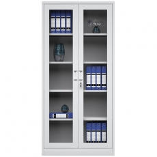 玻璃对开文件柜     900mm*390mm*1850mm